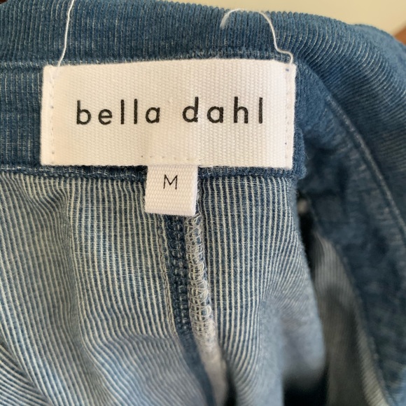 Bella Dahl Corduroy Denim Frayed Hem Button Up Shirt - Picture 9 of 11